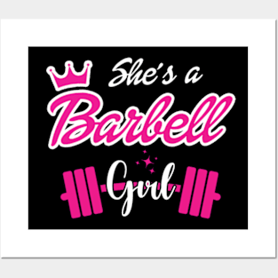 She's a BARBELL Girl Posters and Art